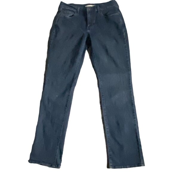 Levi Strauss & Co Womens 505 Straight Denim Jeans-Dark Wash Blue-Size 6-GUC - Picture 1 of 7